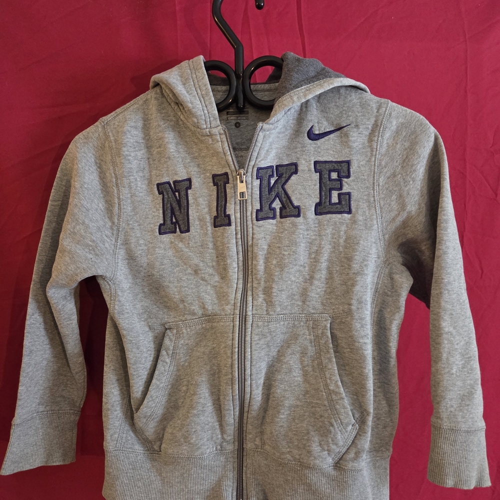 Nike Kids Gray Zip-Up Hoodie